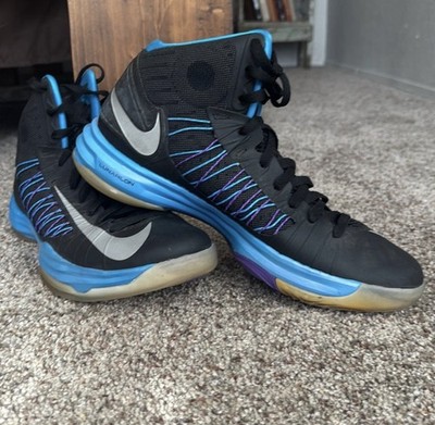 Nike Hyperdunk+ Black Blue Purple High Top Lace Up Rubber
