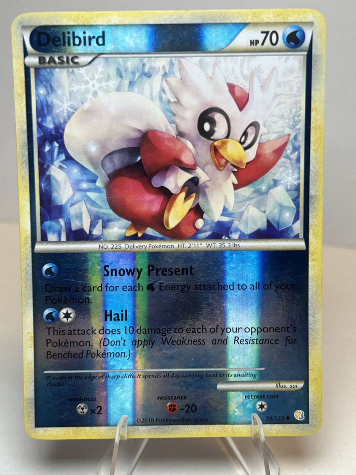MP Delibird 39/123 Reverse Holo HeartGold SoulSilver AUTHENTIC Pokemon Card