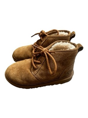 Kids Boys UGG Boots Chestnut Leather Suede Size 2 US