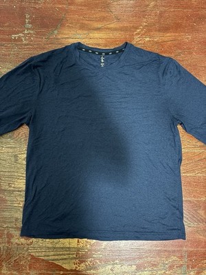 LEG3ND Inspire Men s XL Blue Solid Long Sleeve Crew Neck Polyester T-Shirt