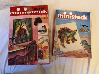 Mini-Steck Konvolut Pferde Dinosaurier Platten Vorlagen Hefte Zubehör