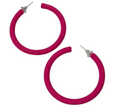 Hoop Earrings Matte 80's 90’s Retro Large Bright Funky Ladies Girls Party Rave