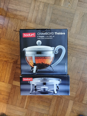 Bodum Chambord Set Teebereiter inkl. Rechaud glänzend 1 Liter