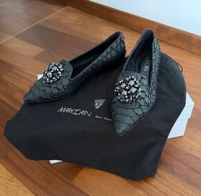 Marc Cain Ballerinas, Schwarz mit opulenten Perlenbesatz - Bild 1 von 4