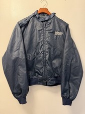 Vintage Budweiser Lite Navy Windbreaker Jacket Men’s Large Full Zip USA Made 80s