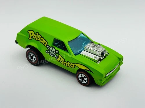 Hot Wheels Redline POISON PINTO Light Green Flying Colors Very Nice !!