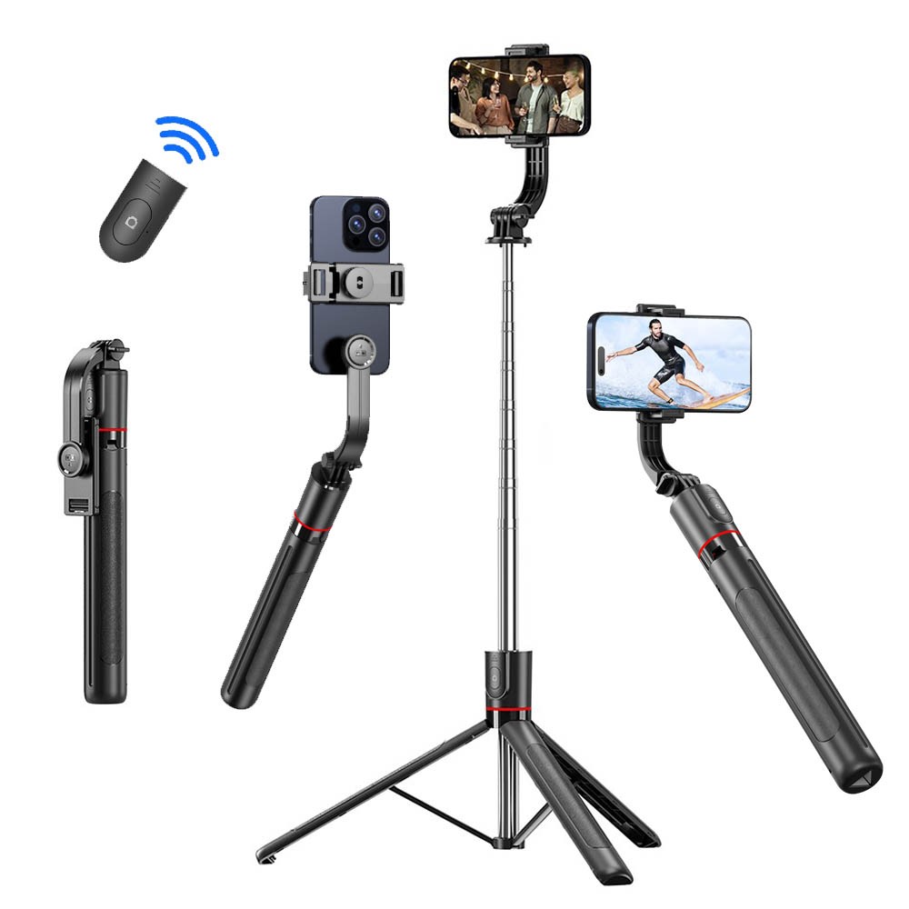 70" Phone Tripod Stand Holder with Remote Shutter 360° Selfie Stick Tripod