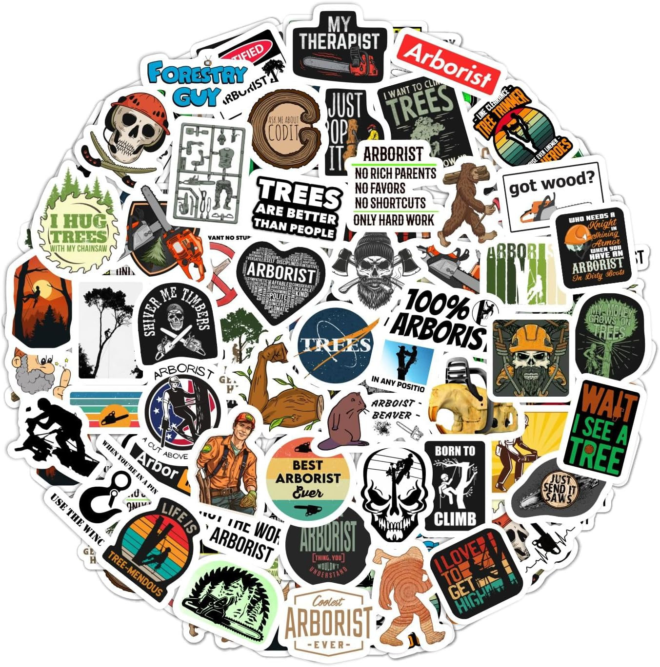 Arborist Stickers for Water Bottle and Laptop - Nature Party
