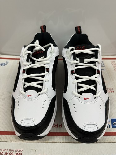 Nike Air Monarch IV 4E Ancho 'Blanco Negro Rojo Universitario' 416355 101 Talla 9 - Imagen 4 de 8