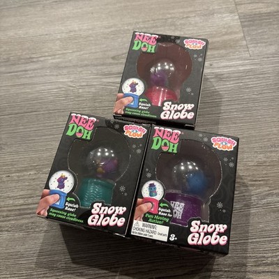 NeeDoh Squishmas Snow Globe Sensory Toy,  Lot of 3 Ages 3+