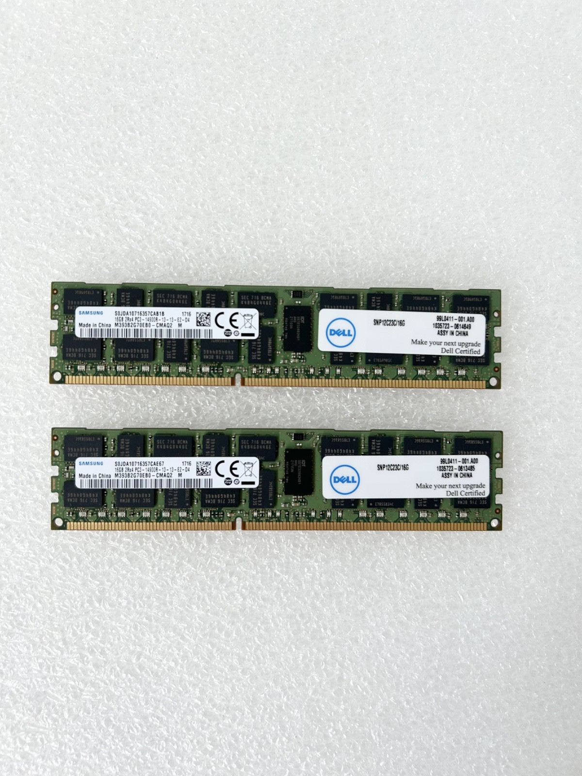 RAM 16Go DDR3 14900R Lot de 2 Barrettes– 32Go - Samsung