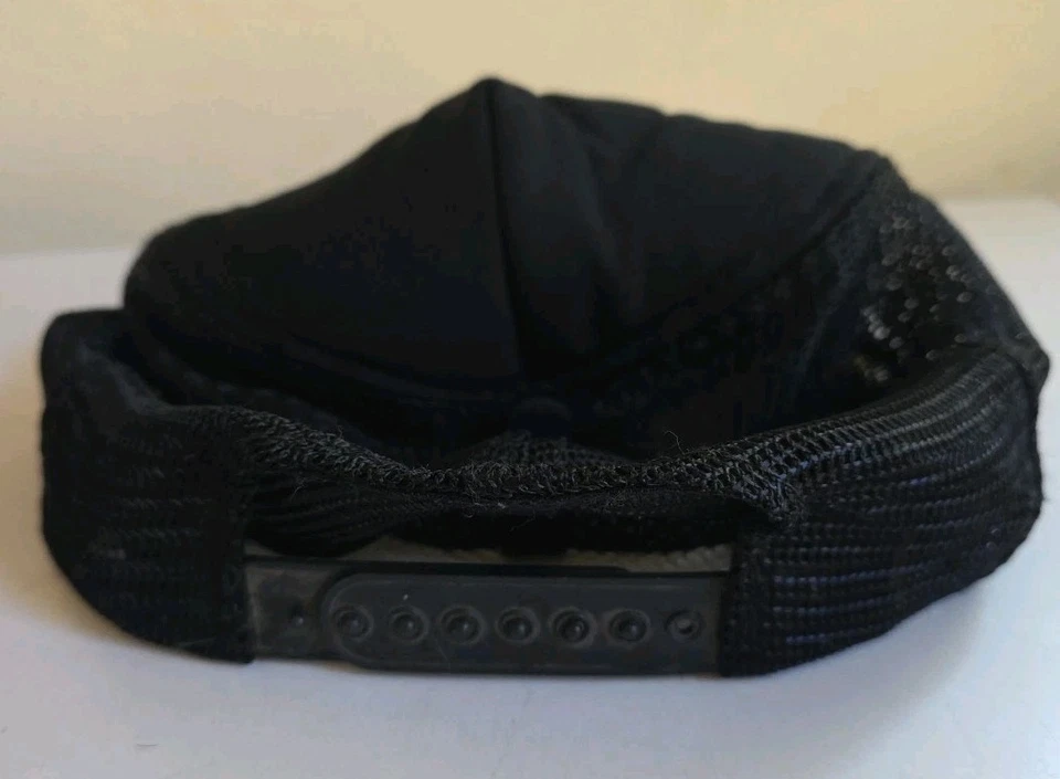 De Colección Playboy Camionero Sombrero Bola Cuerda Gorra Años 70 80 Conejito Parche Logo Negro Blanco Foto 2 de 4