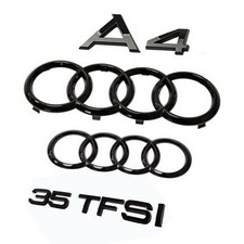 Für Audi A4 35TFSI V+H Kühlergrill Abzeichen Ringe Emblem 273+193MM Auto NEW