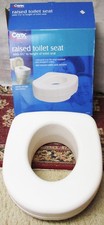 Carex B310-00 raised plastic toilet seat riser 5.5” fits round & elongated bowls