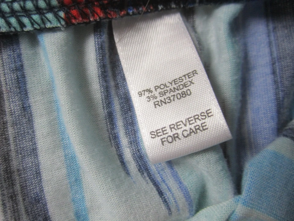 Saia Cato Feminina Grande Azul Multicolorido Floral Lápis Mistura de Poliéster Casual - Imagem 4 de 4