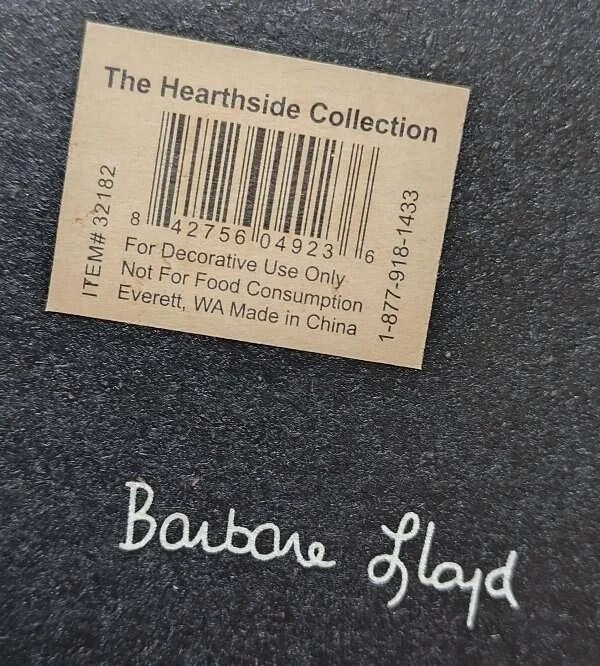 Barbara Lloyd Hearthside Collection Primitive Star Platter Plate Clay Oval Give - Image 2 of 3