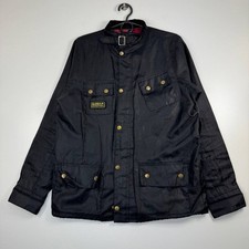 Barbour International Wax Jacket Black Boys S...