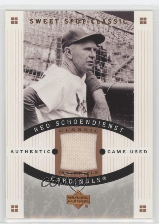 2005 Upper Deck Sweet Spot Classic Materials Red Schoendienst #CM-SD HOF h1f