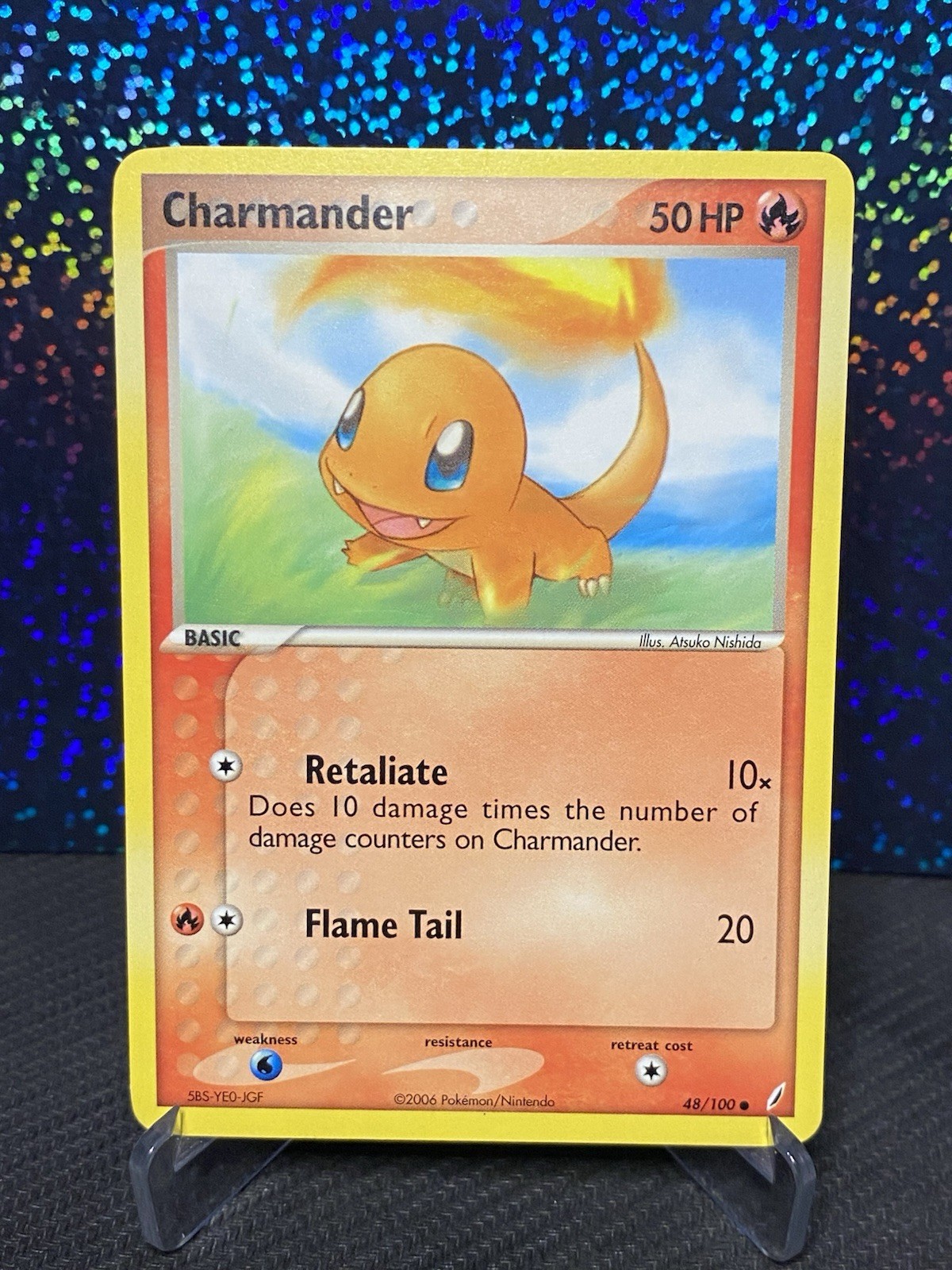Pokemon TCG EX Crystal Guardians Charmander Card 48/100 Common NM