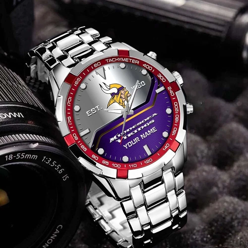 Personalized Minnesota Football Vikingss Team Alloy Men Quartz Watch Gift