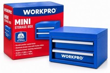 Workpro Mini Storage Box 2 Drawer Metal Tool Organizer 5lb Capacity Blue Workpro Mini Storage Box 2 Drawer Metal Tool Organizer 5lb Capacity Blue