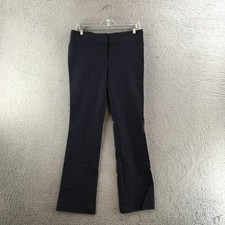 Ann Taylor Pants Womens 8 Modern Fit Navy Blue Flare Leg Zip Stretch Low Rise