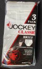 Jockey VTG 1987 3-Pack Men's White Cotton Briefs Size 30  TIGHTY WHITEY 9007J