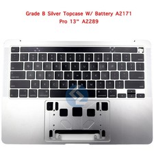Grade B Silver Keyboard Topcase Battery A2171 for MacBook Pro 13" A2289 2020