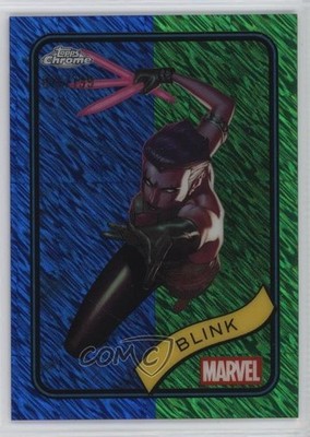 2025 Topps Chrome Marvel Comics Blue & Green Shimmer Refractor /199 Blink 1k4e