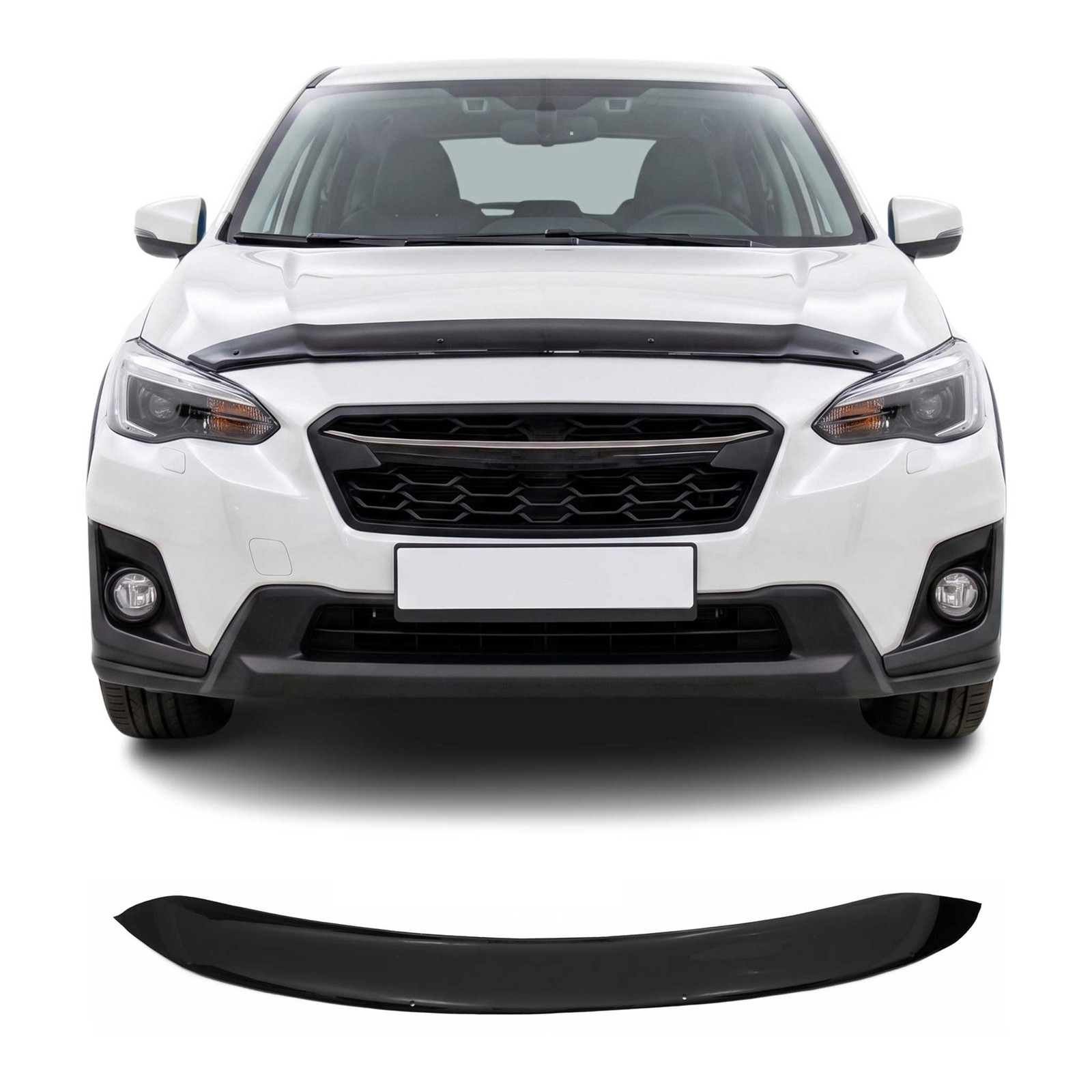 Déflecteur de capot haut de gamme en acrylique teinté pour Subaru XV