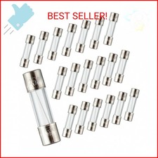 BOJACK 5x20mm 5A 5amp 250V 0.2x0.78 Inch F5AL250V Fast-Blow Glass Fuses Pack of