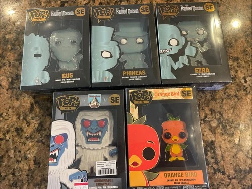 Disney Jumbo Pop! Pin Lot by Funko The Haunted Mansion Abominable Snowman Bird