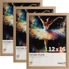 SORBONNE Picture Frame 3-Pack | 12x16 Inch (30x40cm), Oak Effect, Acrylic Front