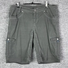 KÜHL Gray Cargo Shorts Womens Size 12 Utility Hiking Outdoor Casual