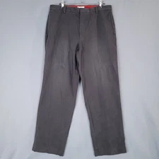 Dockers Men's Pants Gray 36W 32L Cotton Flat Front Relaxed Fit