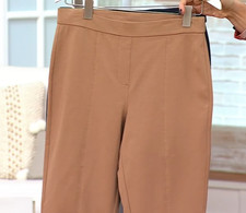 Susan Graver Weekend Slim-Leg Ankle Trousers Rich Camel Petite XL A610538