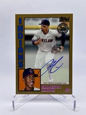 2019 Topps Francisco Lindor 1984 Baseball Auto Gold /50 #84A-FL Guardians - Mets