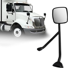 Black Hood Mirror For International Durastar 4300 Truck Passenger Right Black