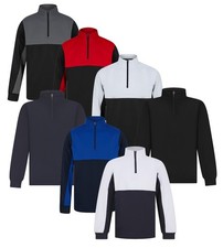 Kids Zip Neck Boys Girls Teamwear Contrast Colour Finden & Hales Tracksuit Top