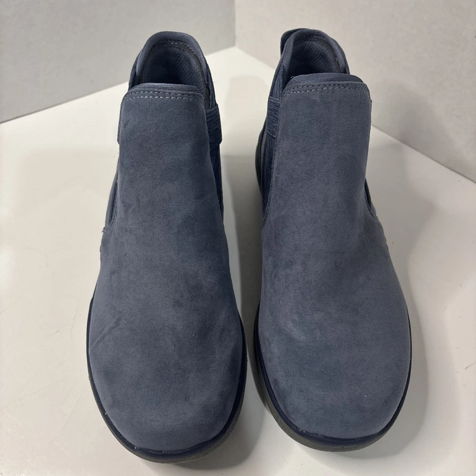 Ryka Noelle Next Academy Botines Cuña Cuero Azul Repelente al Agua 7M Foto 2 de 4