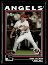 2004 Topps Chrome Black Refractors John Lackey Anaheim Angels #191