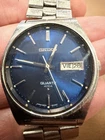 Vintage Seiko Quartz SQ 4004 Men’s 0903-8089 Blue Dial Day Date Watch