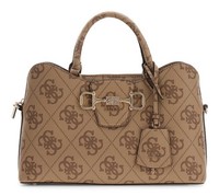 Guess Janie Logo Girlfriend Satchel UmhäNgetasche Tasche Latte Logo Hellbraun