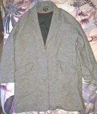 Topshop grey textured coat/blazer boyfriend-style Uk Size 10 spring