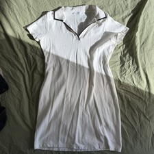 MNG Mango Polo Neck Mini Dress White Women’s Size 8