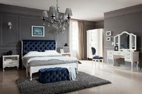 Schlafzimmer Set Designer Chesterfield Bett Nachttische Kommode Schrank MöBel