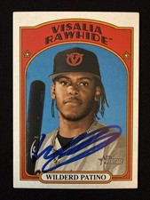 2021 Topps Heritage Minors Wilderd Patino Signed Card 57 Autograph Auto