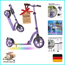 Leichter 230mm Big Wheel Roller mit LED Beleuchtung und Höhenverstellung