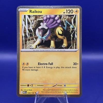 Raikou (Cosmos Holo) 048/132 Mega Evolution Promo Pokemon NM