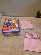 Vintage Lisa Frank Purrfect Playtime Kittens Stationary Collectors Tin W/ Extras